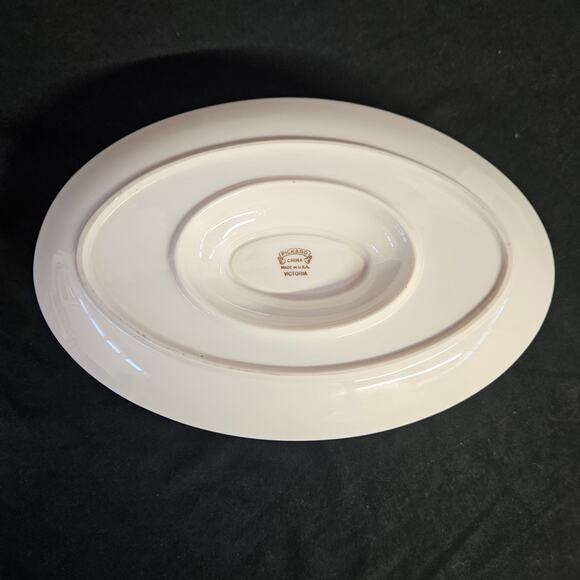 Pickard Victoria Gravy Boat and Attached Underplate Ivory Gold Trim VTG - Picture 3 of 7